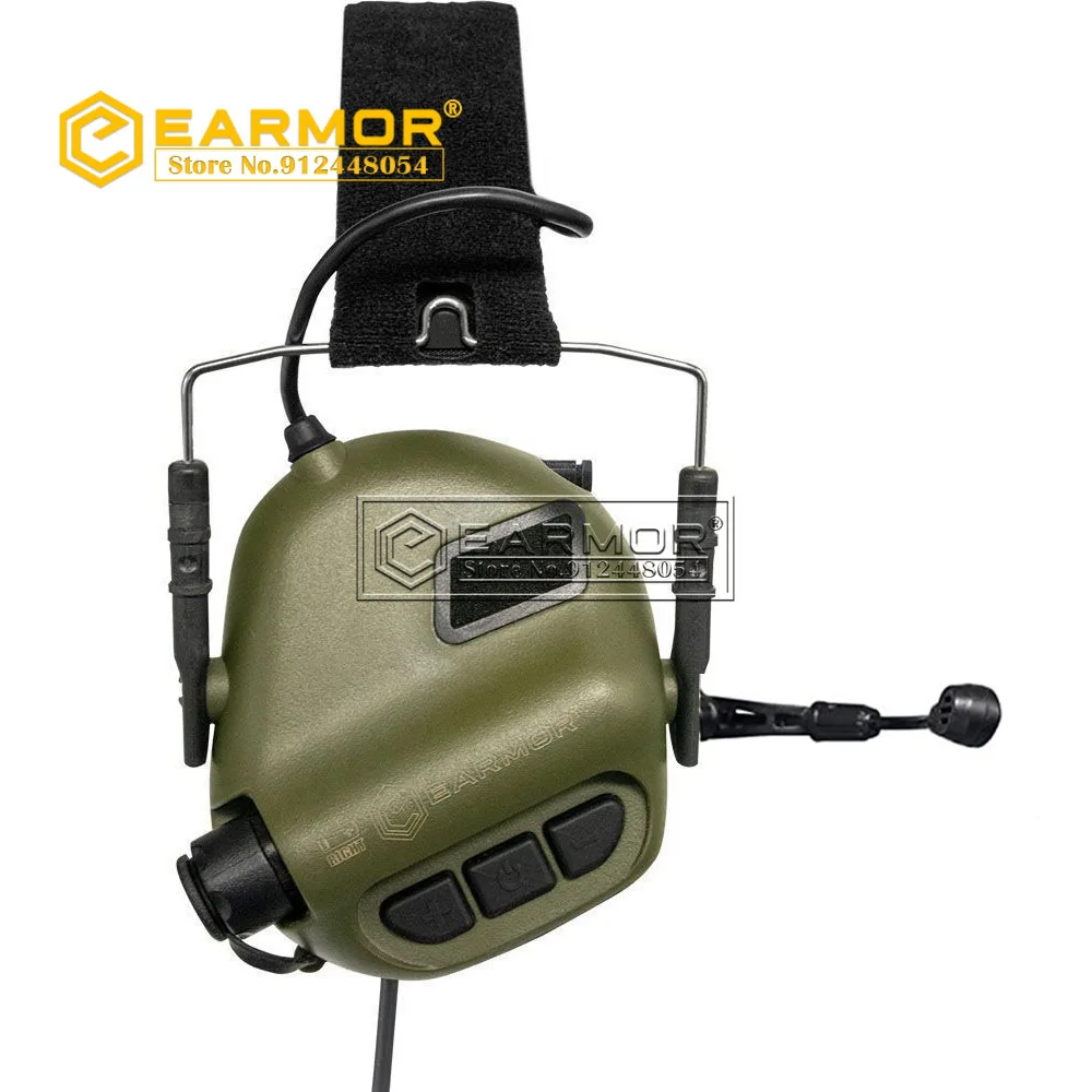 EARMOR M32 MOD4 Tactical Headset di adattatori per binario per casco Exfil Set di 6 cuffie per comunicazione tattica con cancellazione del rumore a