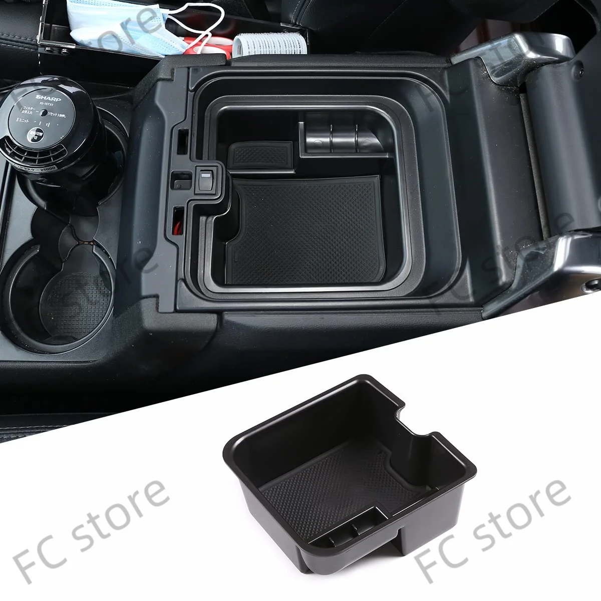 For Land Rover Discovery 4 LR4 2014-2016 Car With Refrigerator Central Storage Box Door Armrest Box Accessories Black ABS