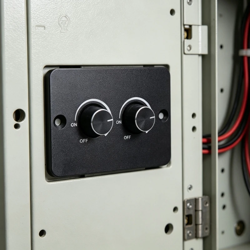 Yacht Cabin Lighting Dimmer Panel with 2 Knobs, Metal Panel Mount Dimmer for Boat Cabin Areas and Balanced Interior Light Levels