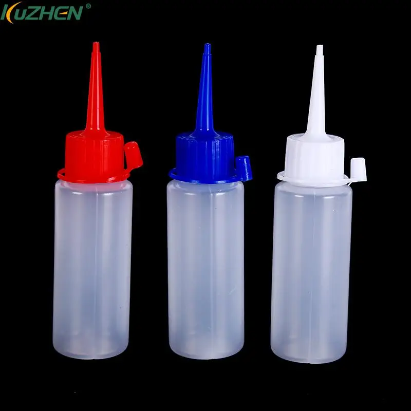 60ml plastikowa przezroczysta końcówka aplikator butelka elastyczna butelka plastikowa z osłona na końcówkę do rzemiosła Art Glue uniwersalny wielokrotnego napełniania pusty