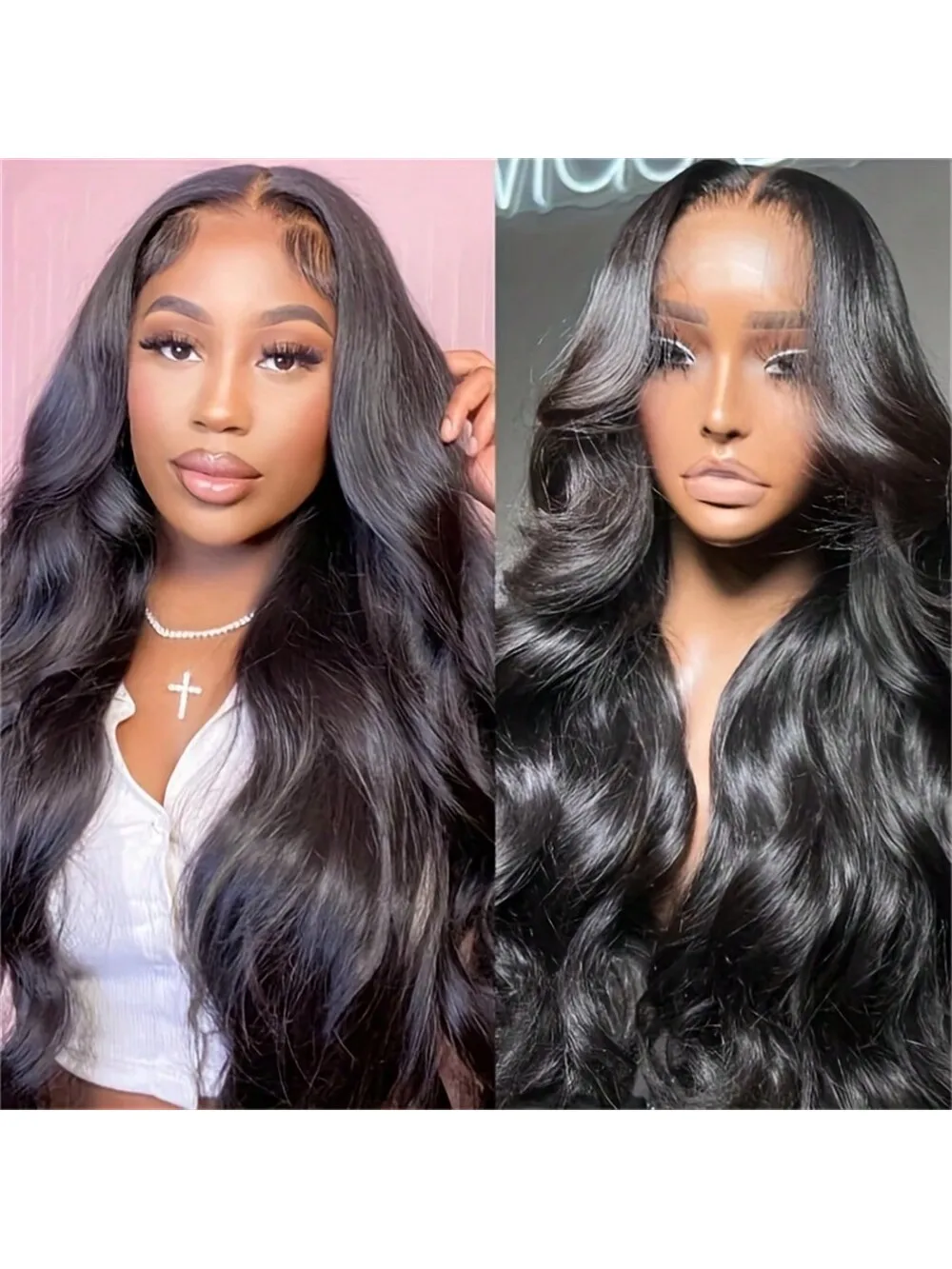 

Body Wave Lace Front Wigs Human Hair Pre Plucked 4x4Lace Front Wigs Human Hair 220% Density Body Wave Glueless Frontal Wigs