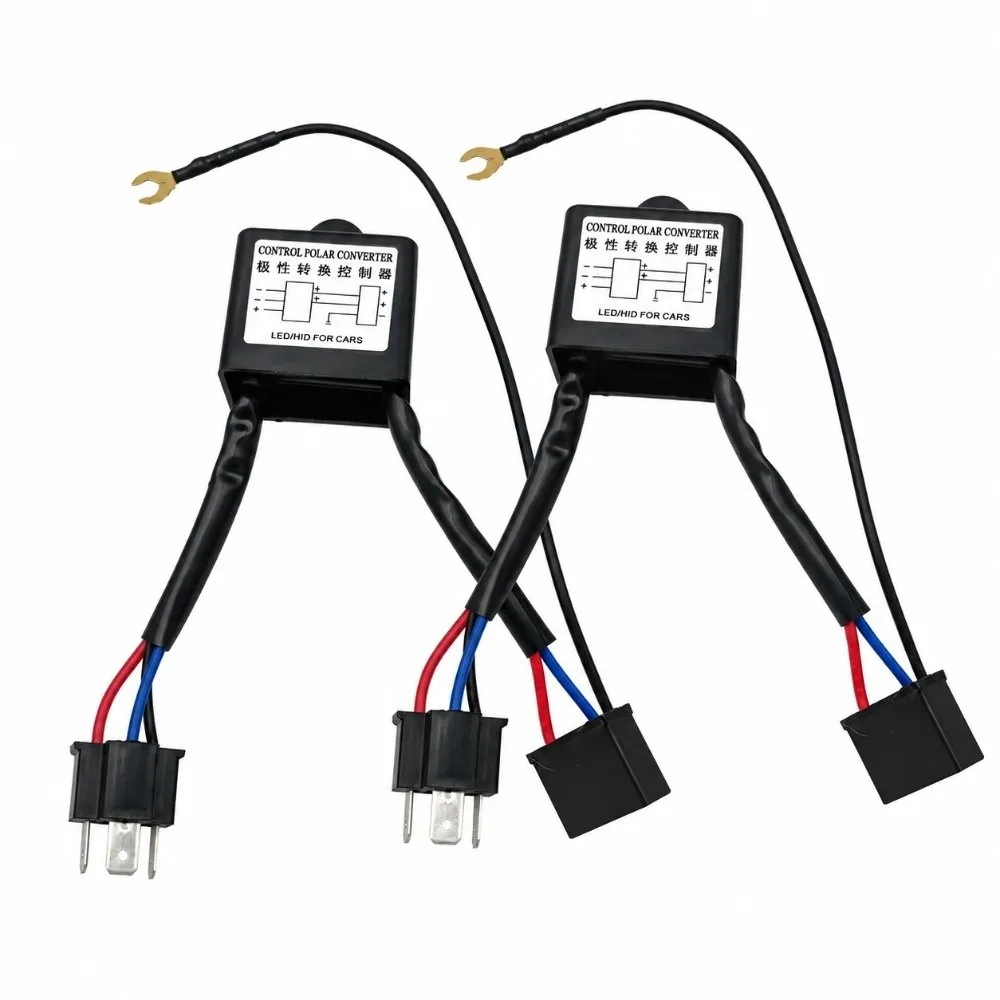 2Pcs Harness Adaptor LED Negative Converter Polar Negative Switch Reversed Polarity Polarity Switch Harness Polarity Adaptor
