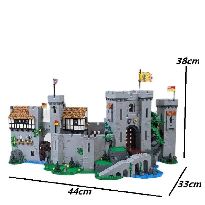 نموذج مكعبات بناء من فيلم Street View Lion King Castle مكون من 4514، لعبة تجميع كبيرة، هدية عيد ميلاد للبالغين والأولاد