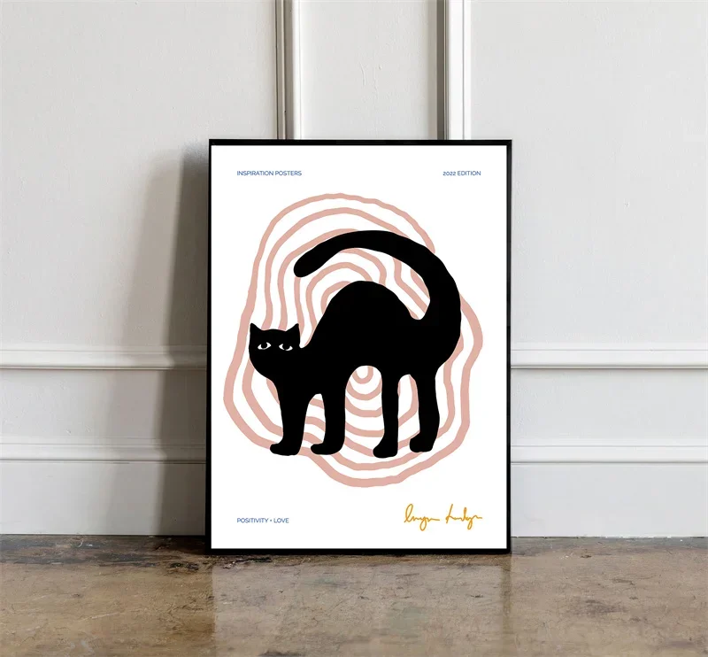 Canvas Painting Retro Abstract Classic Poster Inspiration Positive Thinking Animals People Rainbow Home Room Decor Wall Decor