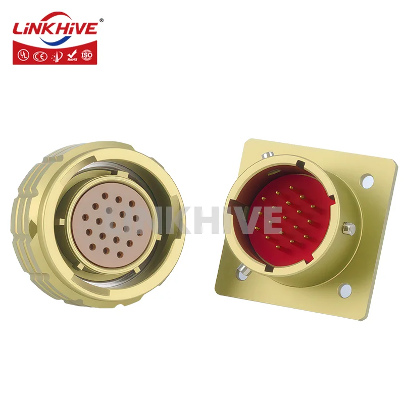 OHS-BC 19Pin Plug+Socket Bayonet Ultra-small Type Russian OHS Series Aviation/Military Connector Compatible with ELECON