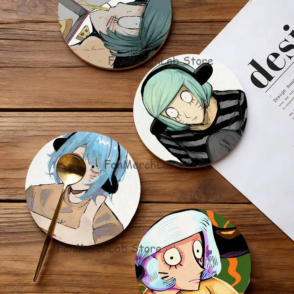 

N-Nyon RanfrenS Fanart Coaster Wooden Drink Tray Suitable for Restaurants and Coffee Shops Easy To Wash and Clean