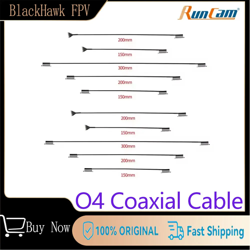 

RunCam O4 Coaxial Cable FPV Digital System 150/200/300mm Compatible DJI O4 / O4 Pro Coaxial Cable for FPV Drone