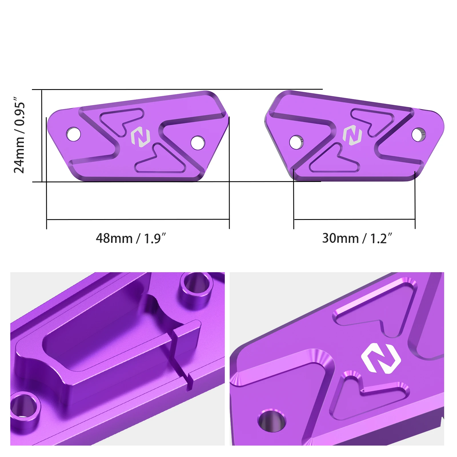 (EU-Lager) Für Surron Light Bee X S L1E 20/30MM Lenkererhöhung & Bremsflüssigkeitsbehälterabdeckungen für Segway X160 X260 – Detail 2