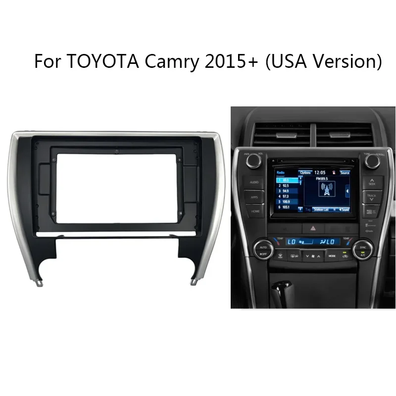 Car Radio Fascia For TOYOTA Camry 2015+ (USA Version) Auto Stereo Audio Player Panel Dash Frame Kit Bezel