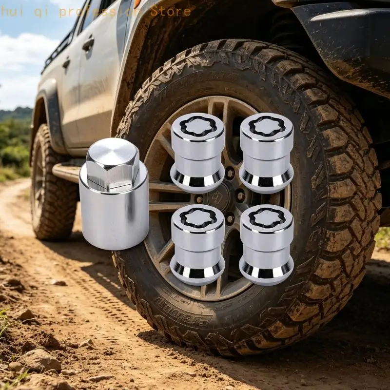 4X strengthened Theft Prevention Wheel Fasteners M12x1.5 Thread Reflective face For Multiple Models H8WE