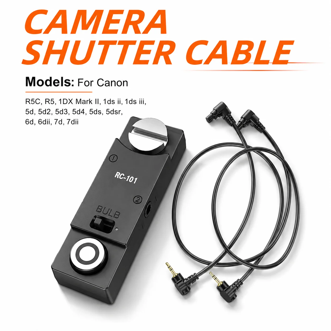 For Canon R5 R5C 5D3 6D One Tow Two Synchronized Shutter Release Cable Portable Handle Camera Cage Carry Pot 1/4 Accessories