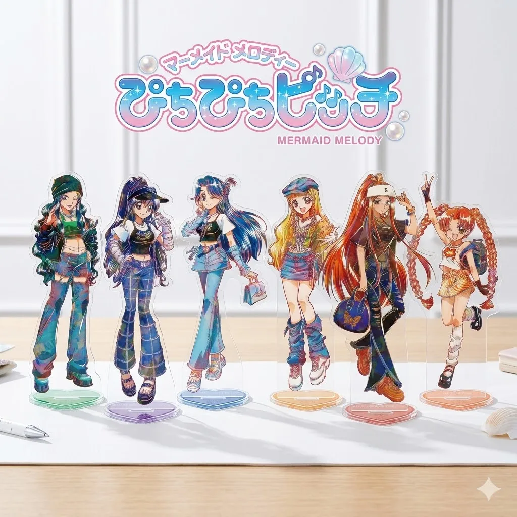 Mermaid Melody Pichi Pichi Pitch Acrylic Stand Seira Anime Figure Y2K Fashion Desktop Decor Xmas Fans Gift Keychain