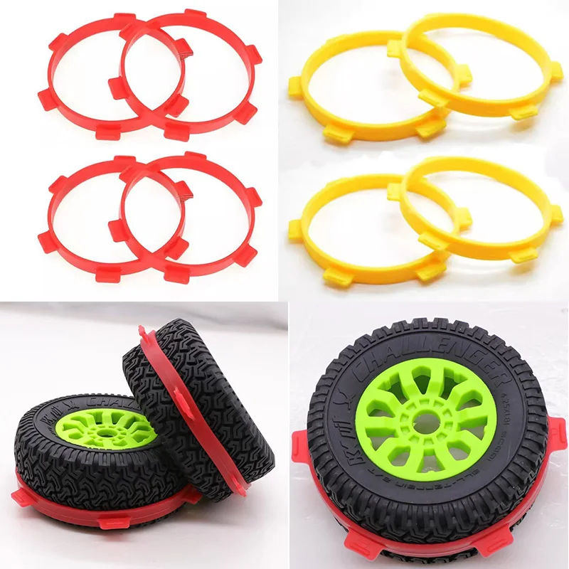 2/4P 85mm RC Tire Glue Bands for 1/8 Buggy 1/10 Short Course Truck, Rubber Tire Mounting Straps, Model Car Accessories & Tools