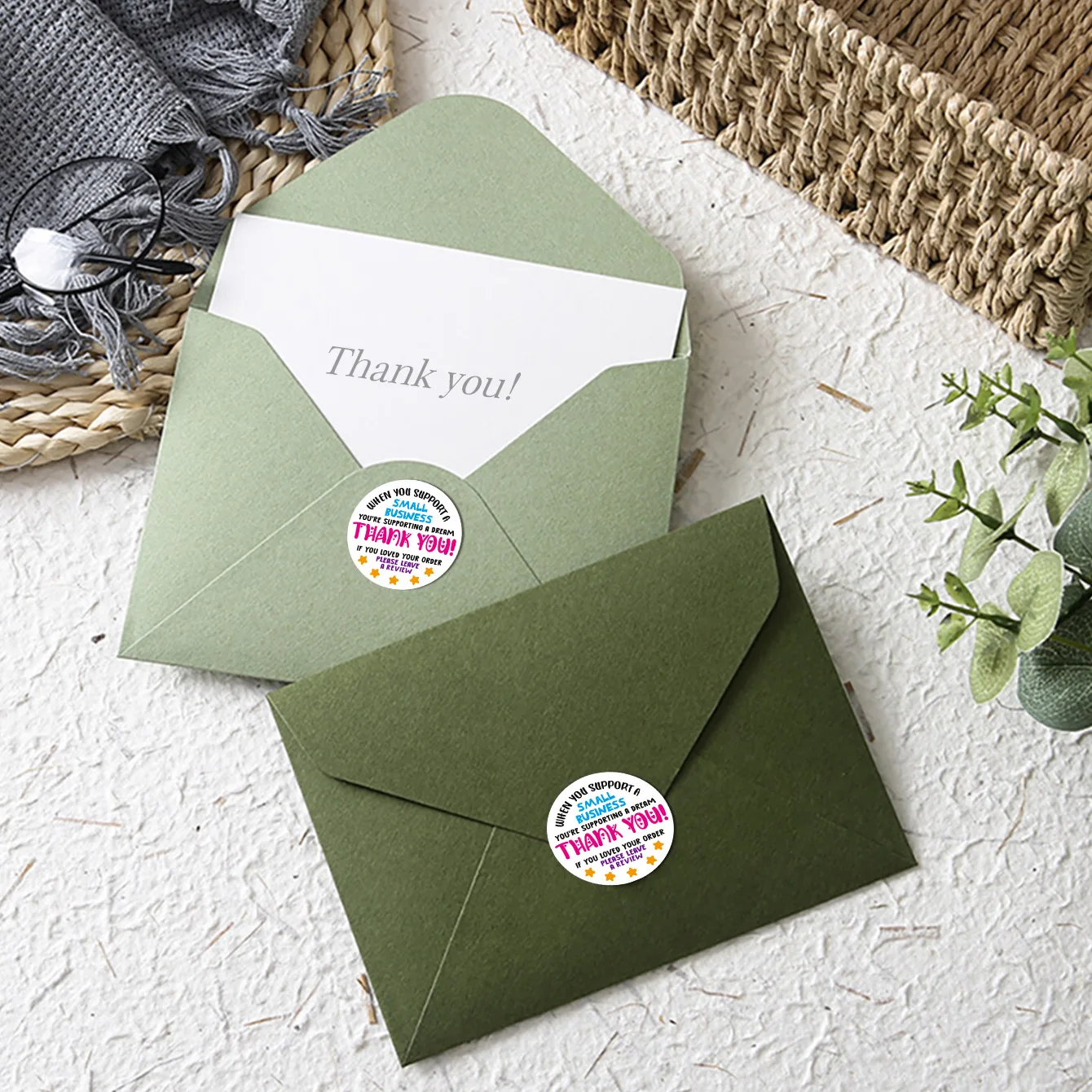 500 Stück, bitte hinterlassen Sie eine Rückblick, niedliche Aufkleber für kleine Unternehmen, Dankeschön-Aufkleber für Bäckereien, Verpackungen, Umschlagsiegel – Detail 6