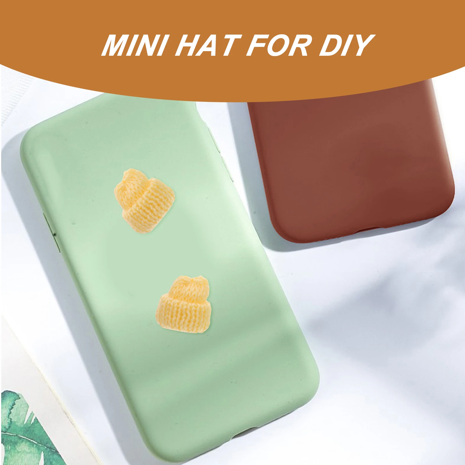 

20 PCS Mini Hat Accessories Decoration Phone Case for DIY Crochet Hats Knitting