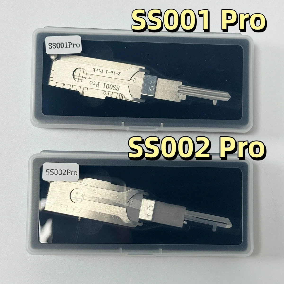 1/2pcs SS001 SS002 PRO Key Decoder 2 In 1 Precision Hook & Pick Set Lock Decoder O-ring Pickup Kit Maintenance Repair Hand Tools
