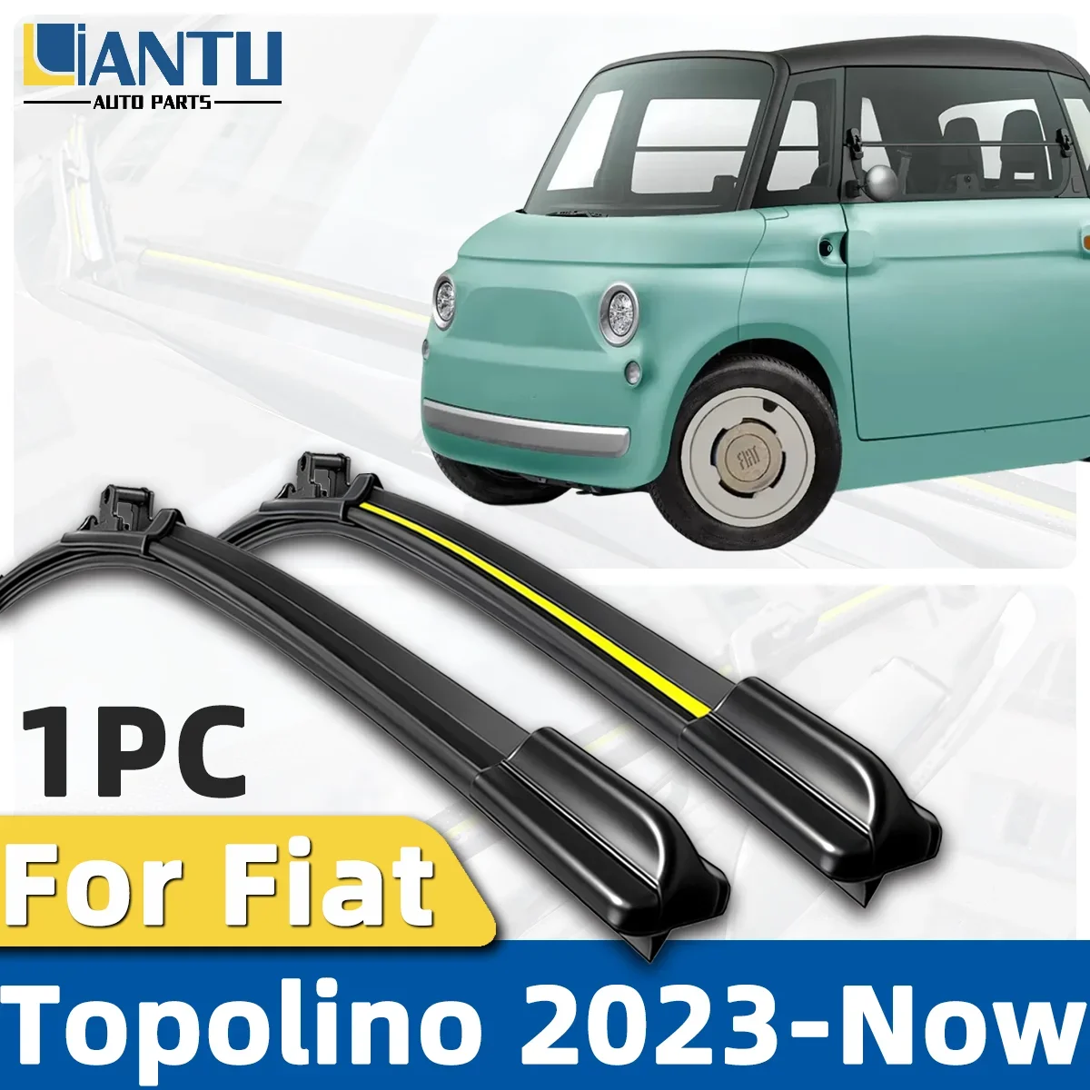 

1pc Car Windshield Wiper For Fiat Topolino 2023-Now Front Wipers Blade Quiet Durable Premium Accessorie 2025 2024