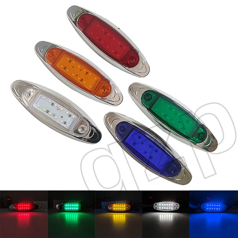 10 sztuk 12V 24V 12 Led samochód ciężarowy światło obrysowe boczne lampka kierunkowskazu światła tylne światło ostrzegawcze przyczepa ciężarówka łodzi autobusowej