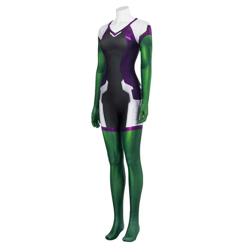 Ela Hulkgirl Cosplay Traje para Adultos e Crianças, Macacão Sexy Feminino, Female Superhero Costume, Zentai Suit, Bodysuit, Party Cos