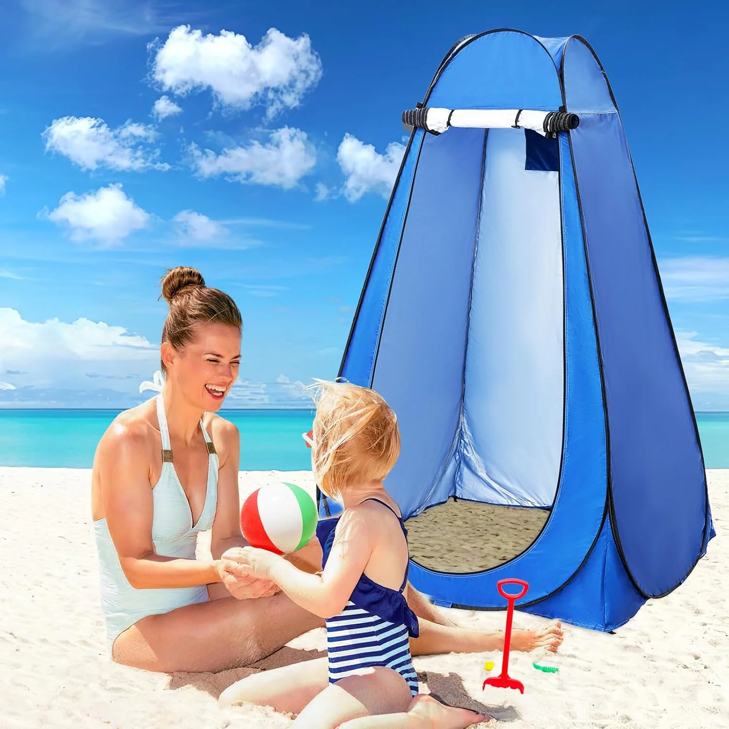 Portable Camping Privacy Toilet Tent, Barraca do banheiro ao ar livre para acampar, Fácil configuração, Abrigo de chuva instantâneo com bolsa de transporte