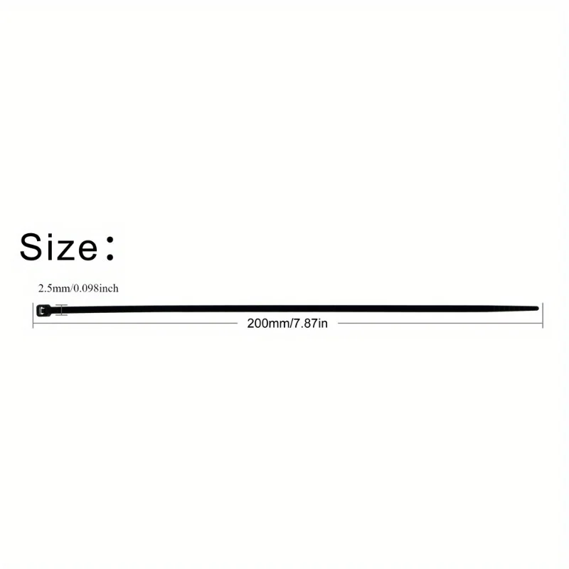 2.5×200mm Size 100Pcs/Bag Multicolor Slef-Locking Nylon Cable Tie Quickly Bundle Plastice Loop Wire Wrap Zip ties