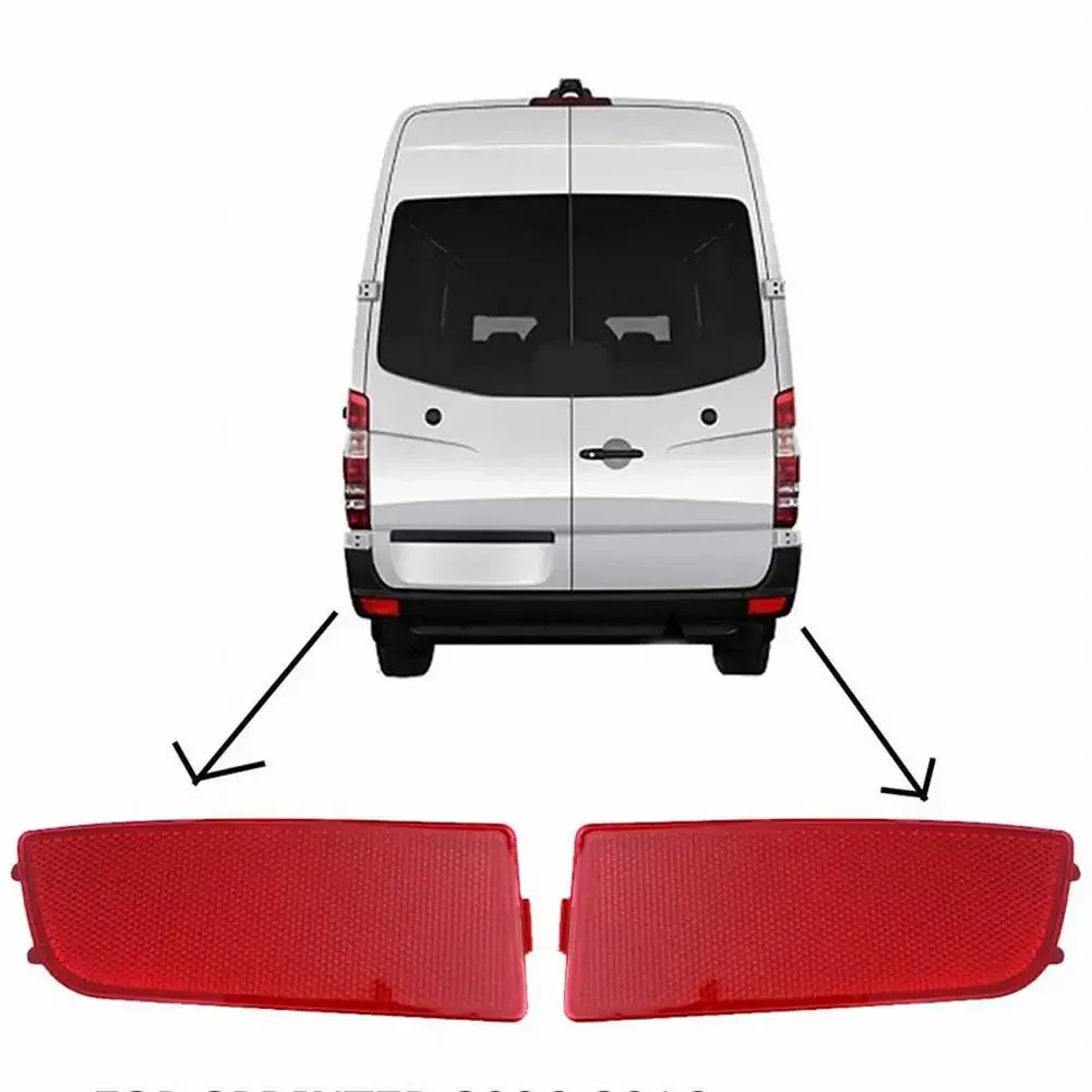 1pair For Mercedes Car Rear Bumper Light Rear Reflector For Mercedes For Benz Sprinter W906 2006-2016 ABS Plastic Auto Parts
