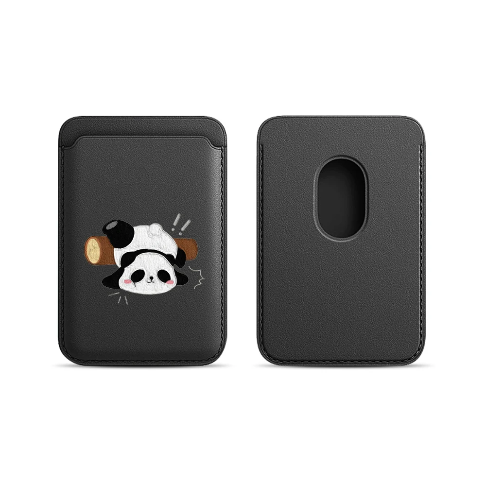 Lustige Panda-Leder-Kartenhülle für Magnetische Hüllen, Geeignet für alle iPhone Magsafe-Karten-Handyhüllen – Detail 9