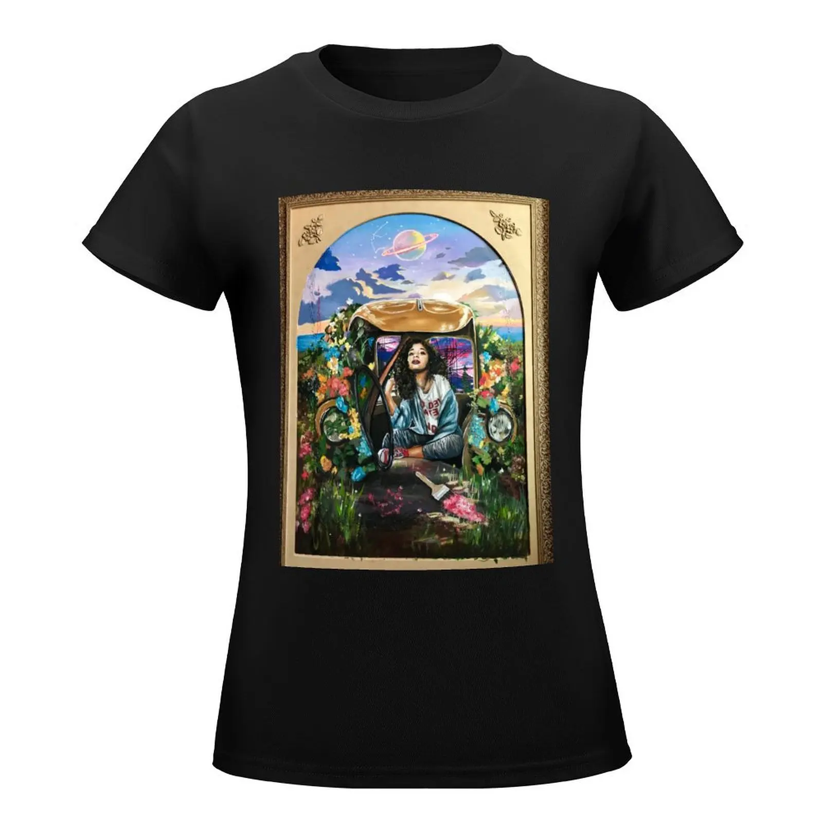 Monet Lisa T-Shirt summer top hippie clothes shirts graphic tees kawaii clothes Top Women