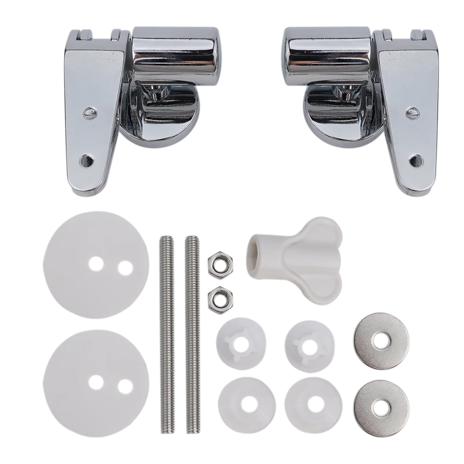 2set Chrome Toilet BaseSoft Close Hinges Spare Replacement Fittings Hinge Chrome Plated Hinges Home Improvement Plumbing Fixture