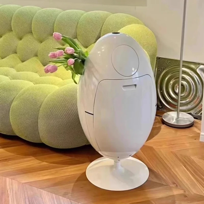 

Environmentally friendly dinosaur egg classification trash can Open kitchen Large flat floor floor ornament trash can Advanced