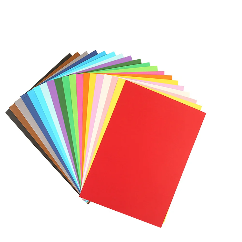 100 Pcs Children Colored Copy Paper Kindergarten Hand Craft Paper DIY Game Paper Hand Craft Decals for Kids (Mixed 10 Color)