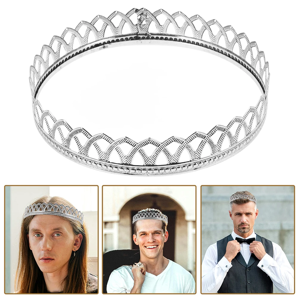 

2 Pcs Tiara European Men's Headdress Gold American Performance Princess Dynasty Complete Series Dvd Metal