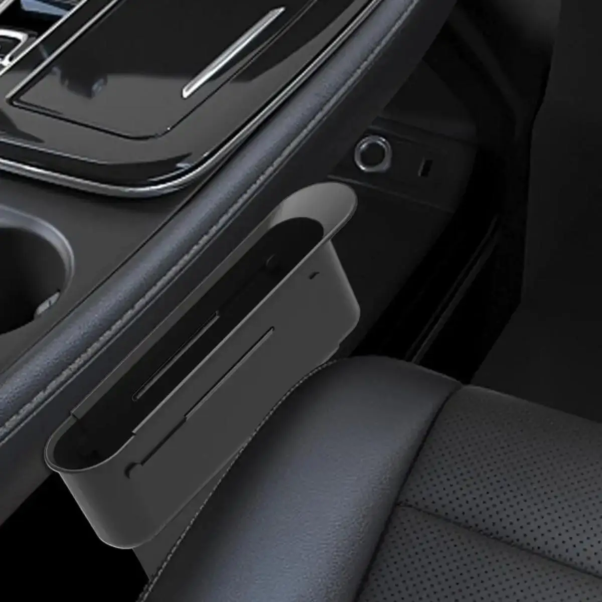 تعديل مقعد السيارة الفجوة صندوق تخزين العالمي السيارات فتحة المنظم للسائق الرسن الهاتف مفتاح الجيب الملحقات الداخلية #4