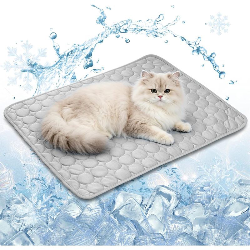 Pet Cooling Mat 50x40cm, Non-Toxic Foldable Cooling Pad, Scratch-Resistant Washable Cat Cooling Mat, HJ