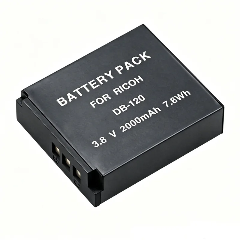 2000mAh DB-120 Rechargeable Battery Camera Accessory for Ricoh GR IV and GR4 Digital Cameras