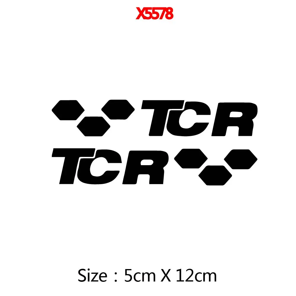 ملصق ضبط الفينيل الأيسر والأيمن من TCR لديكور السيارة الجانبي وملصقات جسم السيارة على شكل قرص العسل