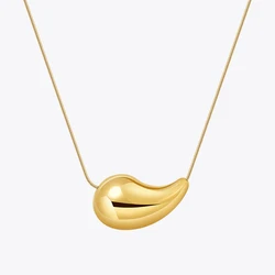 ENFASHION Collares Para Mujer Hollow Rain Drop Necklace For Women's Stainless Steel 18k Gold Plated Jewelry BIrthday P233419