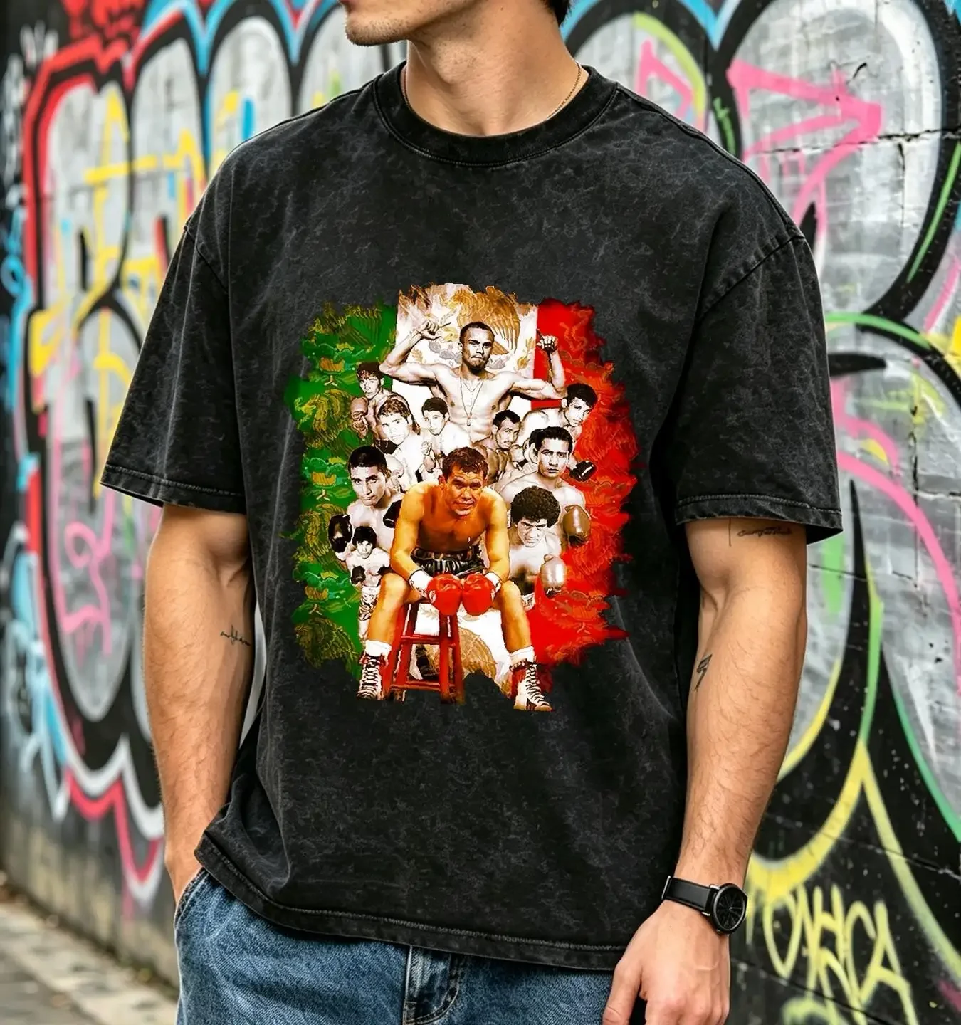 washed T Shirt New Julio Cesar Chavez For You And Friends Size S 4XL AH049 vintage Washed Casual Stretched Slightly fashion