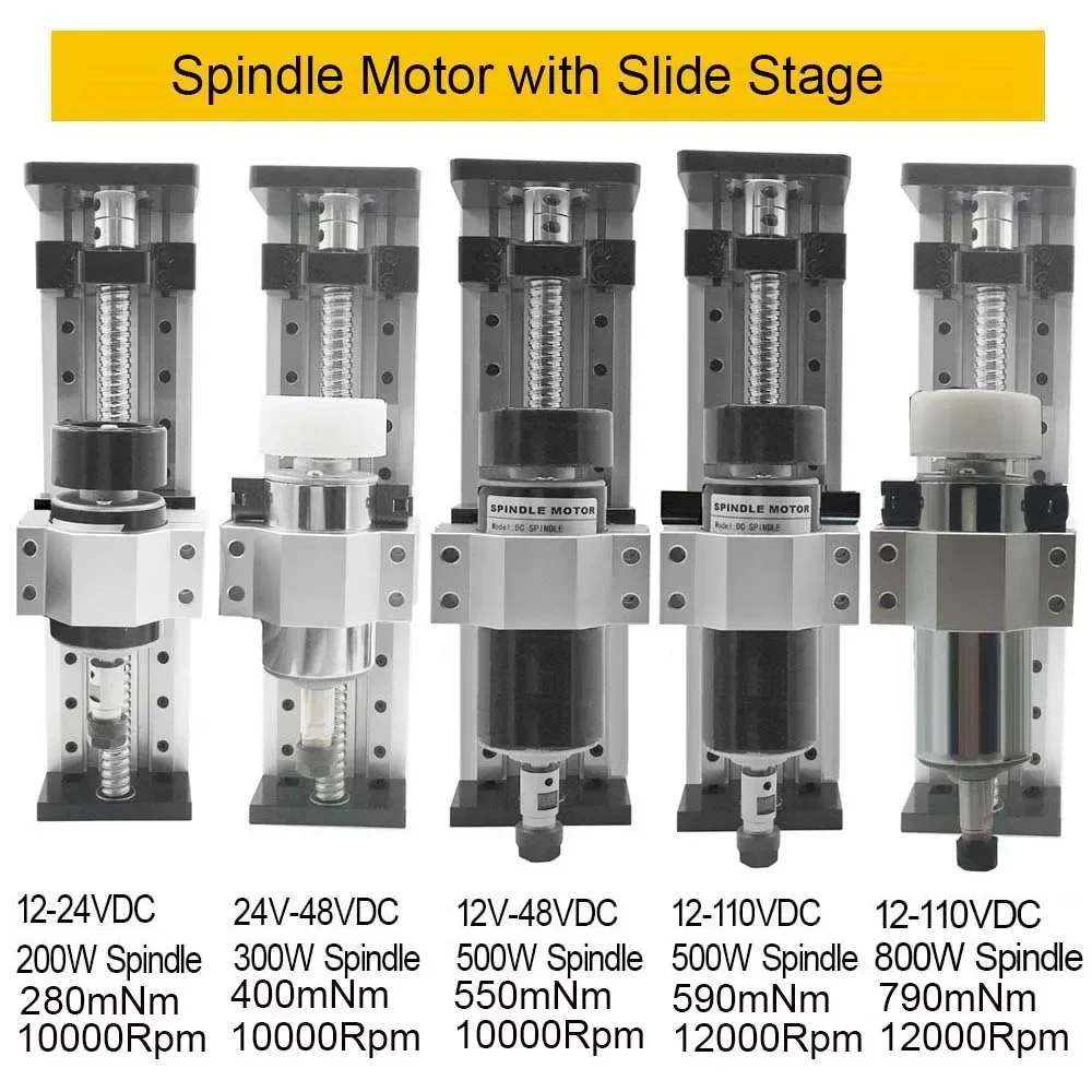 CNC Spindle Motor Z Axis kit DC 24V 48V 110V 200W 300W 500W 800W  ER11 ER16 Collets For Engraving Machine CNC Router 3018 3020