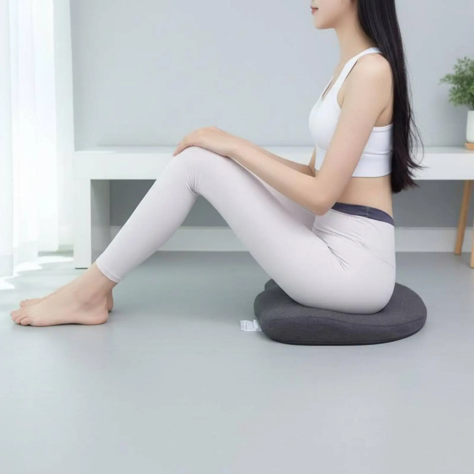 

Viscoelastic Foam Donut Pad Breathable Coccyx Pad Wellness Product Portable Chair Pad Machine Cleanable Cover for Elderly