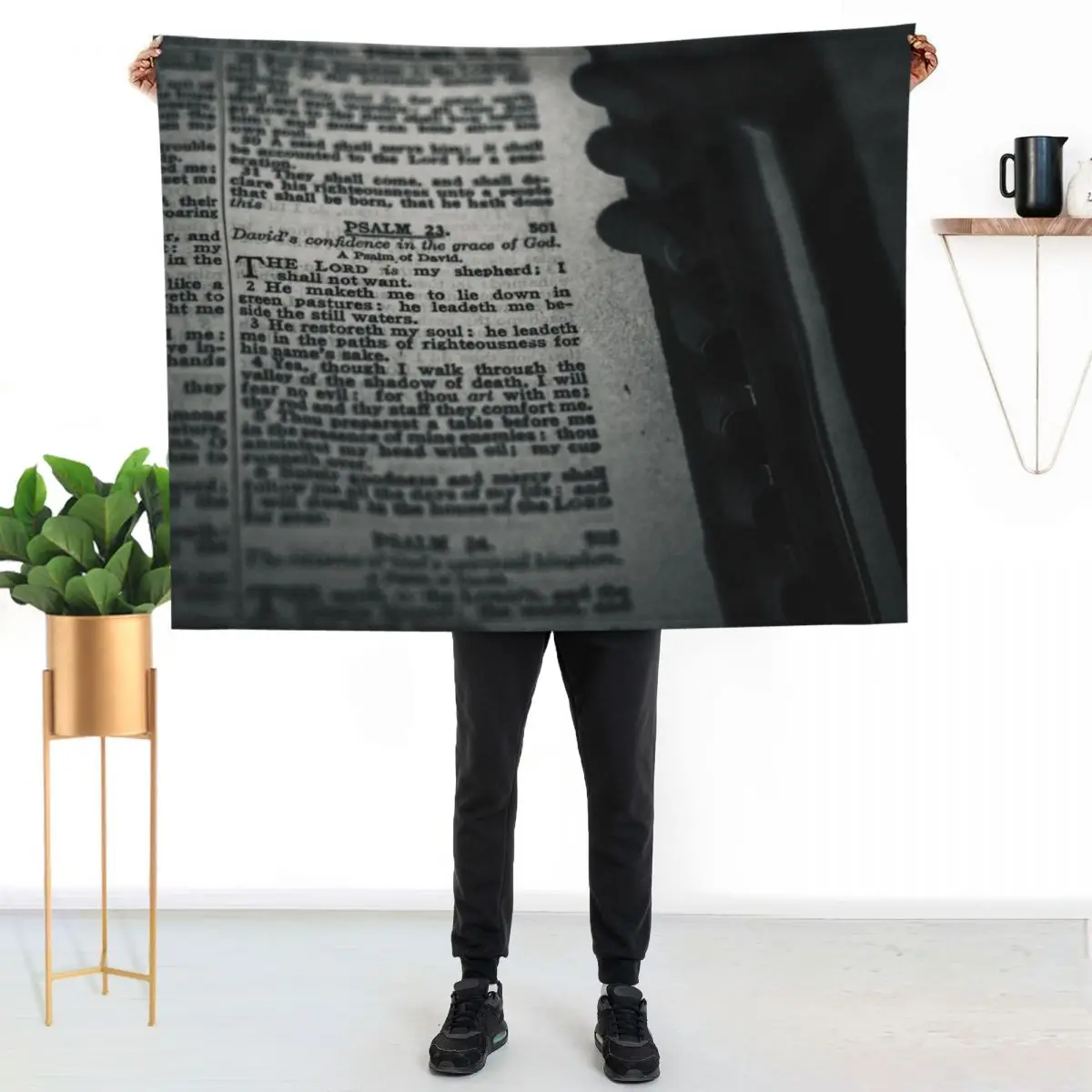 Psalm 23 Throw Blanket couch cozy soft plush fuzzy picnic outdoor blanket