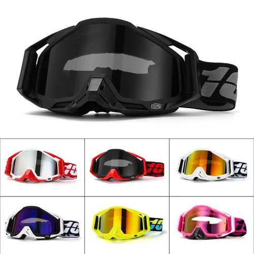 Gafas de Motocross para conducción al aire libre, gafas de sol a prueba de arena y viento, gafas de montar UV400 con banda elástica ajustable