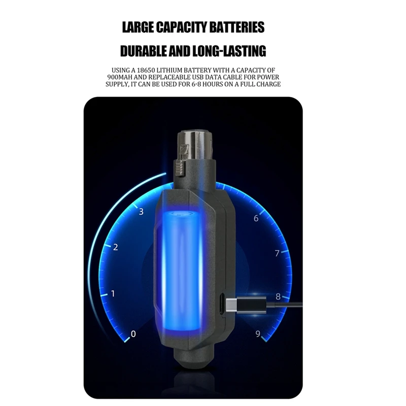 Wireless Microphone Transmitter Receiver Plugged Into Xlr Wireless Microphone System For Dynamic 48V Condenser Mic