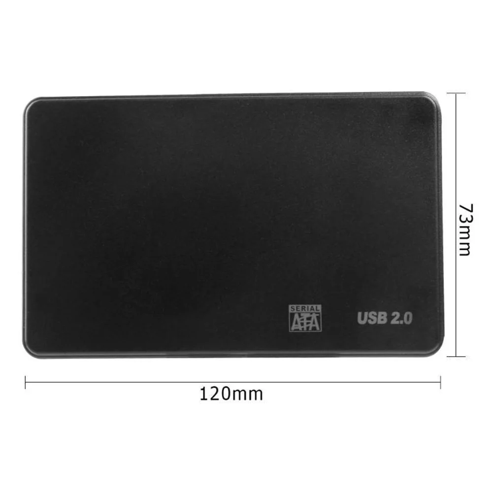 Plastic USB 2.0/3.0 Enclosure External 2.5 inch SATA SSD HDD Adapter Mobile Box HDD Case with USB Cable Pouch New