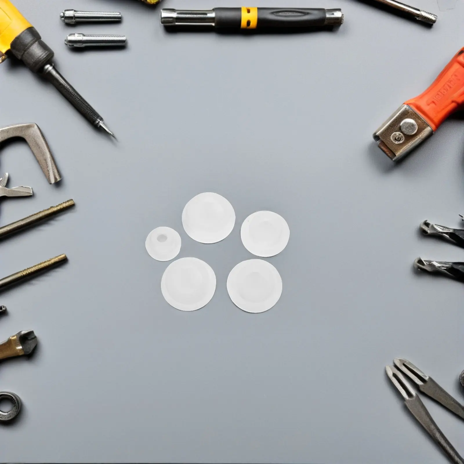 

Набор из 10 белых силиконовых гибких заглушек для ванн и душевых, 5 размеров, для слива воды, герметизация от протечек