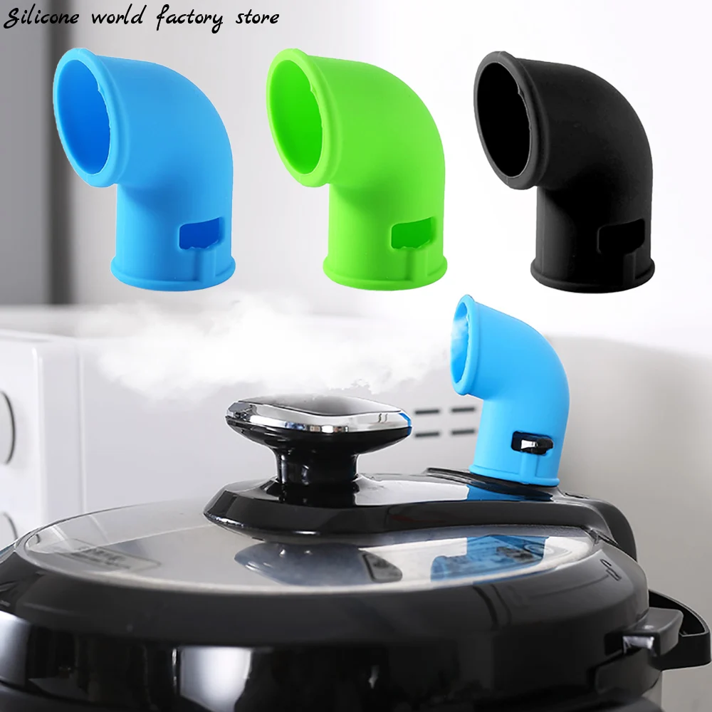 Silicone world Pressure Cooker Steam Diverter Release Valve Accessories 360 Rotating Kitchen Instant Pot Silicone Release Pipe