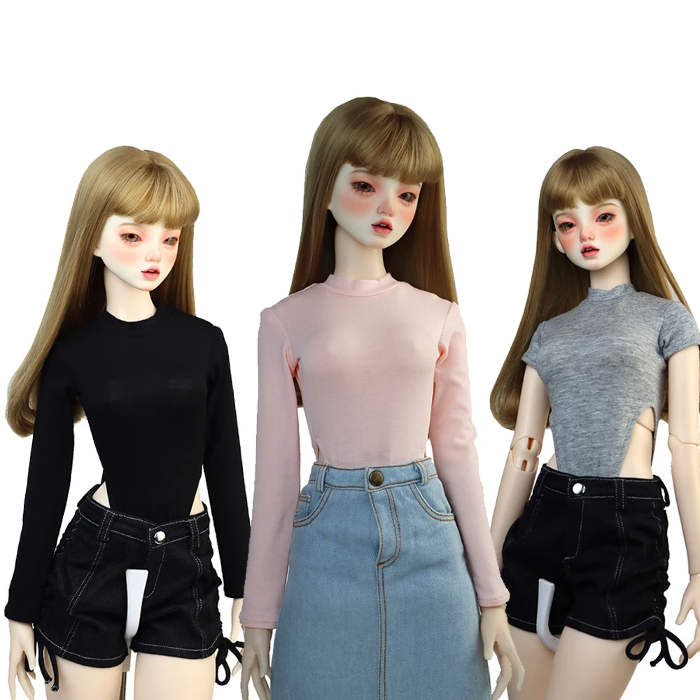 

58-60cm BJD Doll Clothes 1/3 DD SD Fashion denim jacket, drawstring denim shorts gift for Girls
