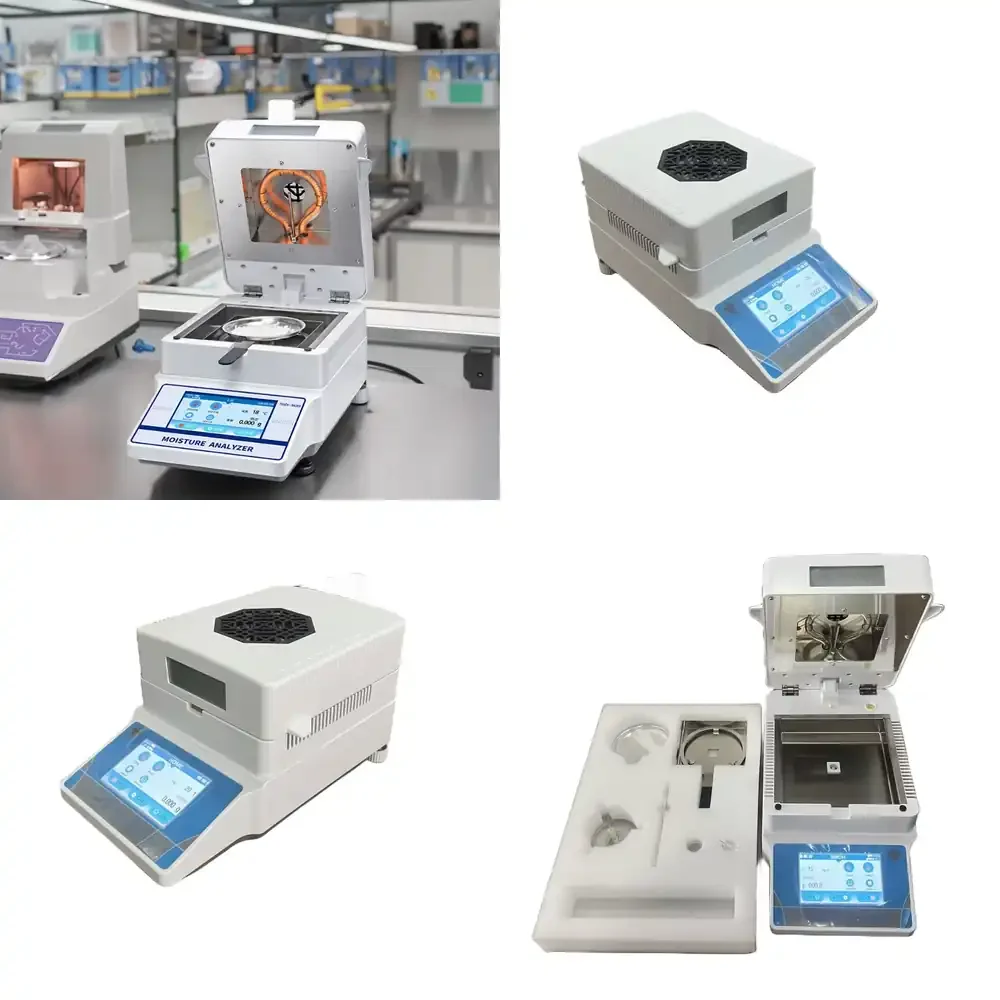 

Veidt DHS16A-120 120g 0.001g Moisture Meter Grain Food Halogen Tester for Laboratory Solid Soil Tobacco Wood
