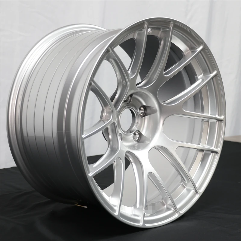 

High-gloss Silver Forged Aluminum Alloy Racing Wheels, Fully Customizable to for BMW for Mercedes for Tesla for Audi