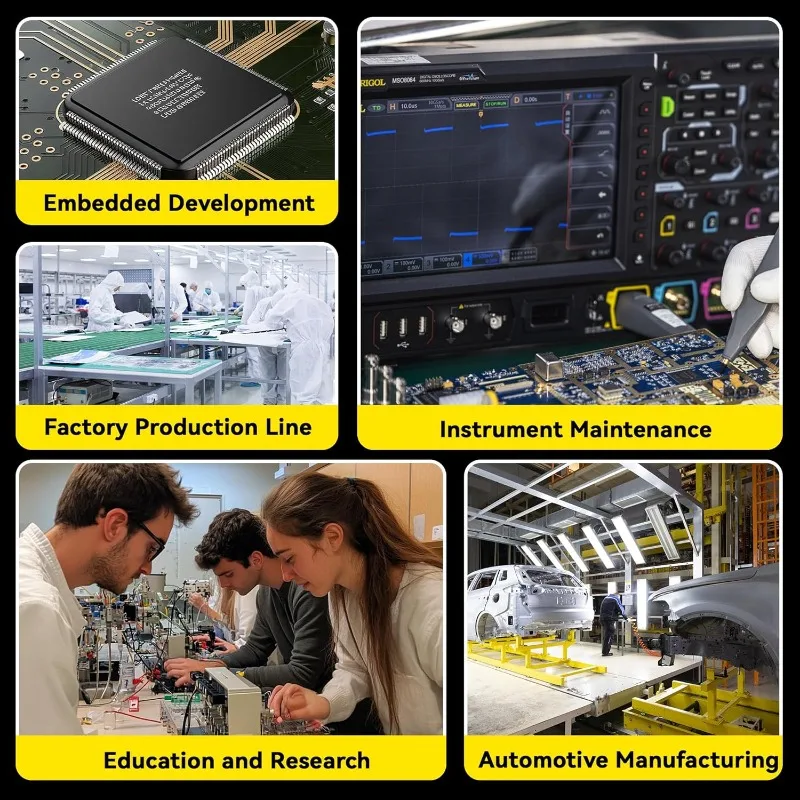 Oscilloscope numérique DHO814, bande de fréquence 100MHz + résolution verticale 12 bits + taux d'échantillonnage Maximum 1,25 GSa/s + 1000,000 wfms